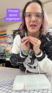 Grab this organizer for your thread! It comes with the thread spool!! #shoplocal #supportwomeninbusiness #quilting #crafting #sewing #fiberart | The Fabric Cobbler