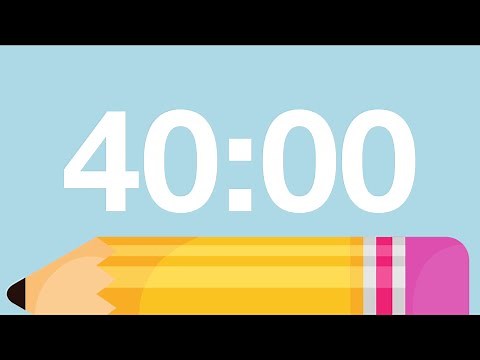 40 Minute Cute Back to School Timer (Chimes Alarm at End)