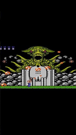 Contra Stage 3 Boss Fight 🔥 | NES Retro Game #shorts
