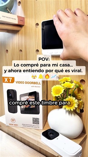 POV: Compré este timbre para mi casa… y ahora entiendo por qué es viral en TikTok.😮Porque es plug and play. Timbre sin Wi-Fi, sin app y sin suscripción 🔥 #NoWiFiDoorbell #HomeSecurity #videodoorbell #doorbell #TiktokShopSpringGlowUp