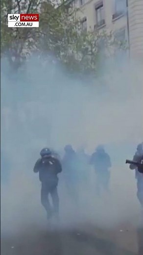 Demonstrators unleash on police during violent protests in France