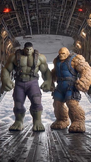 3.6M views · 20K reactions | No parachutes. No hesitation. Hulk and The Thing jump straight into the fight of their lives. #Hulk #TheThing #Marvel #HulkAndTheThing #SuperheroTeamUp #Avengers #FantasticFour | Multiverse Mayhem | Facebook