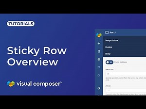 How to Make a Row Sticky with Visual Composer