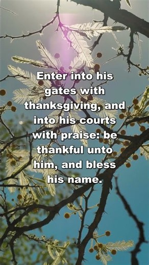 Psalm 100:4 | Scripture inspirational quote