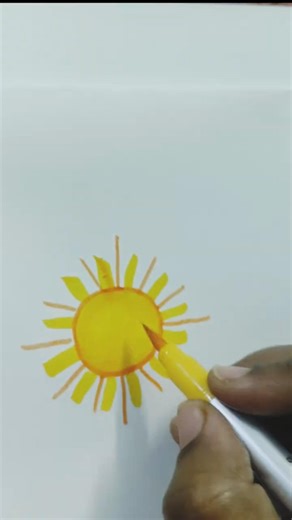 easy sun drawing#art #drawing #subscribe #trending