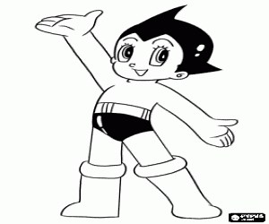 AstroBoy, super robot coloring page printable game