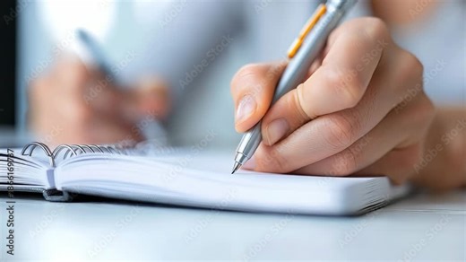 close up notebook pen. Selective focus