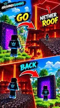 How to Get to the Nether Roof & Come Back! 🔥 | Minecraft Tutorial