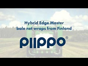 Piippo Hybrid Edge Master bale netwrap in action