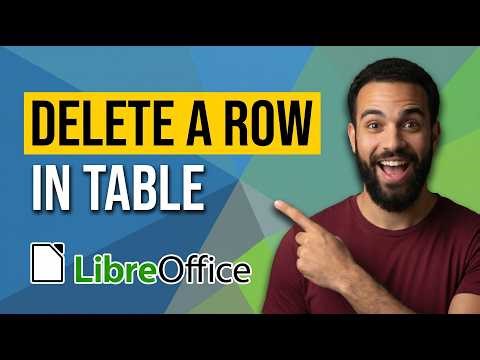 How To Delete A Row In Table In LibreOffice Easy Guide