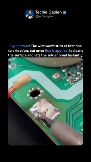 Why the Wire Wouldn’t Stick at First—Until Flux Made the Solder Bond Instantly ⚡