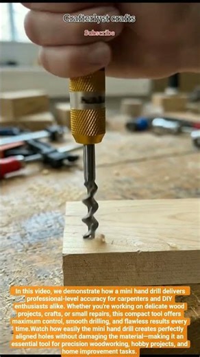 Perfect Hole Without the Bulk of a Power Drill Mini Hand Drill for PrecisionWork#drill#viral#machine