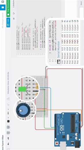 interface RCGB lED and potentiometer#arduino #automatic #arduinoproject #engineering