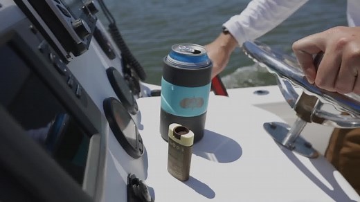 13K views · 609 reactions | The Toadfish Non-Tipping Can Cooler is the first of its kind un-spillable beverage cooler. Our innovative SmartGrip technology allows the Can Cooler to stick to any smooth surface. From a lack of cup holders on a rocking boat to wagging dog tails, this product will keep your drink upright, accident-free, and icy cold. | Toadfish | Facebook
