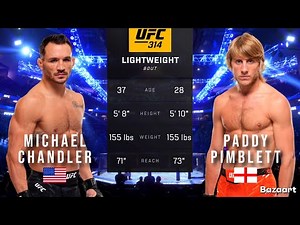 MICHAEL CHANDLER VS PADDY PIMBLETT FULL FIGHT UFC 314