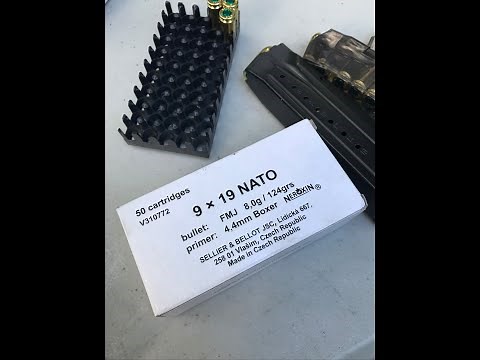 9x19mm NATO, 124gr FMJ, Sellier & Bellot (S&B) Review