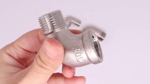 2Pcs 304 Stainless Steel 90 Degree Elbow 3/4" NPT Threaded Pipe Fitting Female x Male