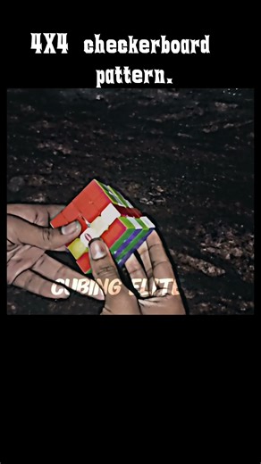 Checkerboard pattern on 4X4 #cubing