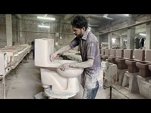 Ceramic Toilet Seat Manufacturing Process in Factory | How Commodes are made? 도자기 공장