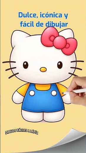 Cómo dibujar Hello Kitty kawaii a color y con estilo 🎀🐱 Dibujos fáciles a lápiz