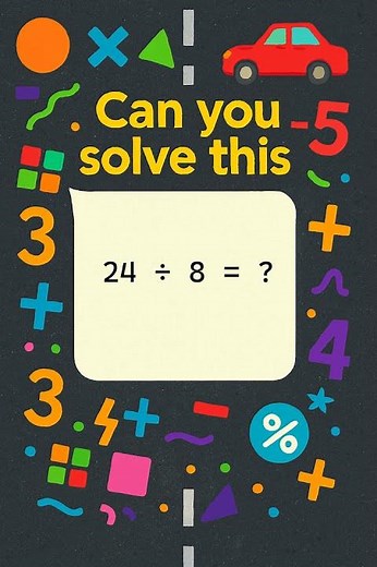 Easy Division Puzzle for Kids! 24 / 8 = ?