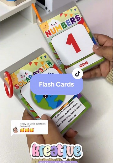Laminated Flash Cards for Kids' Learning