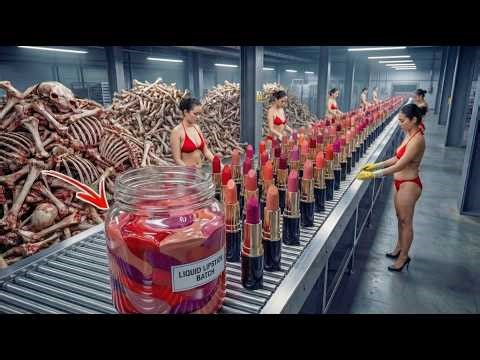 Inside a Modern Lipstick Factory | How Lipstick Is Made Using Animal Bone Calcium | Full Process