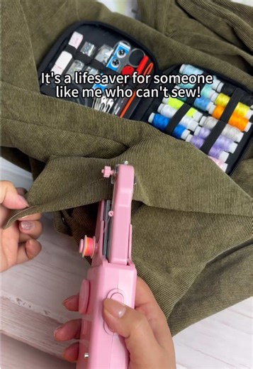 From curtains to cuffs, get professional- looking repairs in a snap. ❤️💕😘✨ #sewing #sewingtiktok #sewingmachine #sewingtutorial #diylover