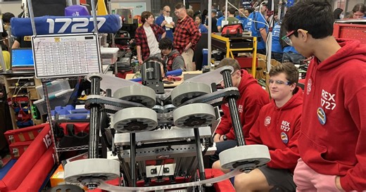 High school students compete in robotics competition
