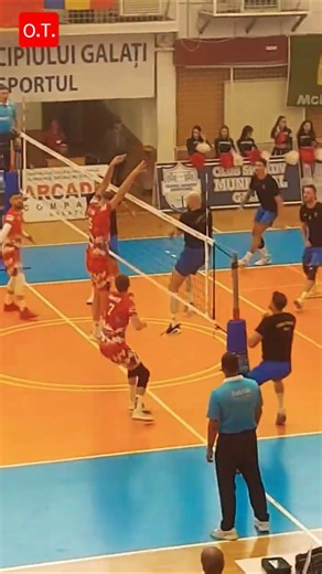 winning single block ARCADA GALATI VOLLEYBALL 🏐 CLUB ROMANIA 🇷🇴 #volleyball