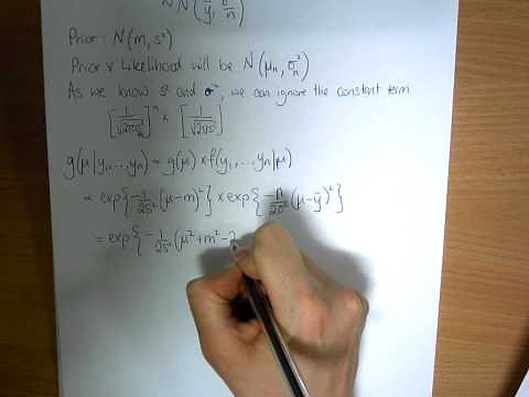 Normal prior Normal likelihood Normal posterior distribution