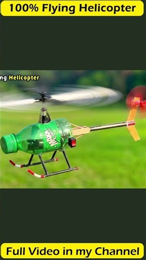 100% Flying Helicopter using Plastic Bottle #helicopter #diy #shorts #rchelicopter