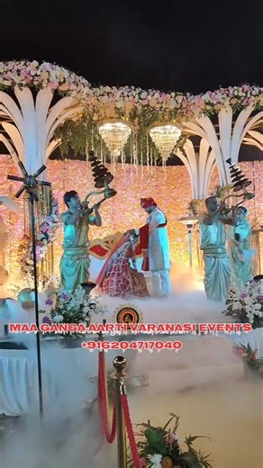 Ganga Aarti Wedding Entry Varanasi Event Highlights #wedding #india #ganga #aarti