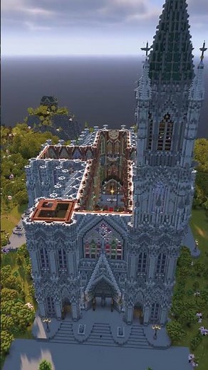 [75 HOUR] Minecraft COLOGNE CATHEDRAL Medieval Build Timelapse with Small Village #minecraftcastle