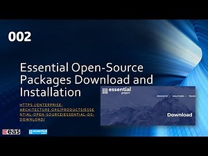 Essential EA Tool 002 - OpenSource Package Installation and Configuration (46 mins)