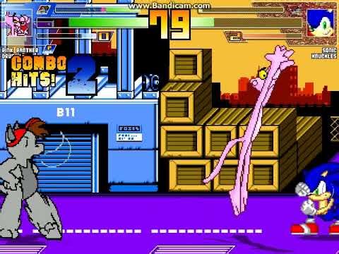 MUGEN battle #8171: Pink Panther & Drunky vs Sonic & Knuckles