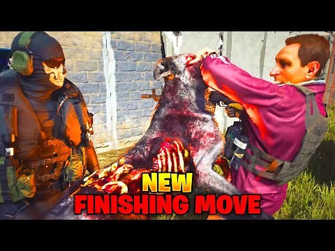 NEW ZOMBIE DOG EXECUTION MOVE in Modern Warfare! (MW Hellhound Finishing Move)
