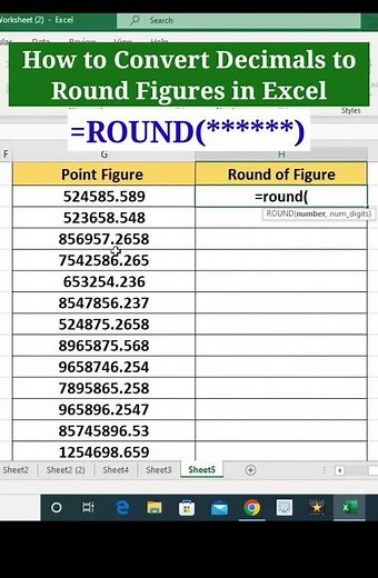 how to use round formula in excel | #ExcelTips #RoundFormula #ExcelTutorial #ExcelHacks #HowToExcel