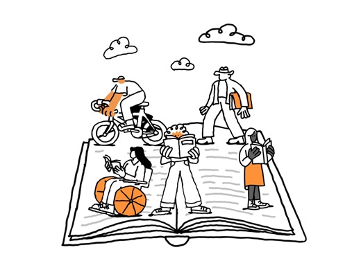 Animation of the illustration for the Online Book Club 🔊