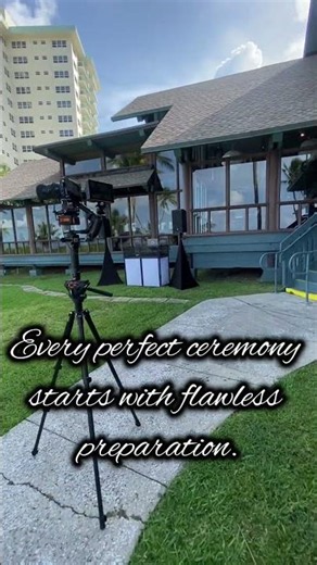 Elegant Outdoor Wedding Ceremony DJ Setup | South Florida Wedding DJ