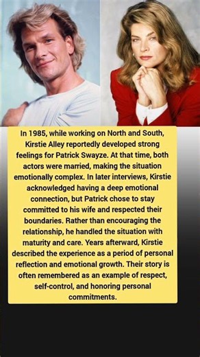 The Untold Story of Patrick Swayze & Kirstie Alley | A Lesson in Respect and Loyalty