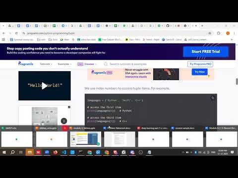 class 13 | Tuple and Set