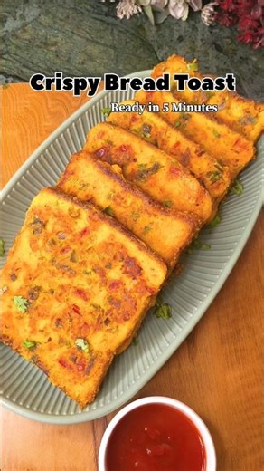 Crispy Bread Toast Recipe 😍 #shorts #bread #breadrecipe #viral #trending #cookingshorts #food