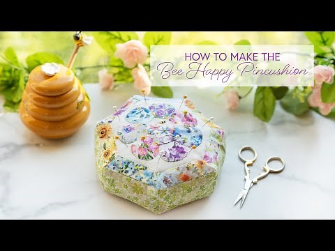 How to Make a Bee Happy Pin Cushion | a Shabby Fabrics Tutorial