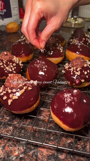 Delicious Salted Dark Chocolate Mini Donuts for Valentine’s