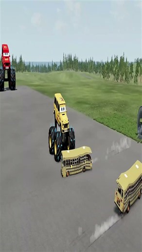 Big & Small RedVizor Monster McQueen vs Giant Pit! Thomas Tank Engine & Buses Crash | BeamNG.drive