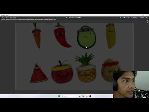 the process of making fruit animation with blender