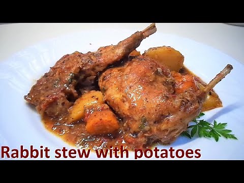 Rabbit stew. Tasty Rabbit cacciatore stew recipe with potatoes | Italian Food