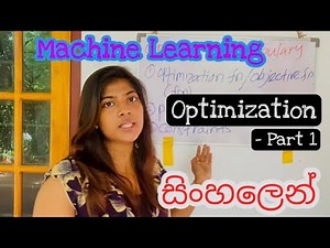 Machine Learning in sinhala සිංහලෙන් - Optimization Part 1