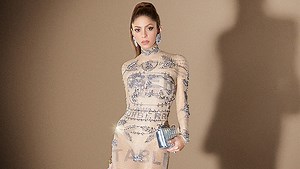 Shakira Rocks Sheer Bedazzled Dress For Sexy New Burberry Holiday Campaign